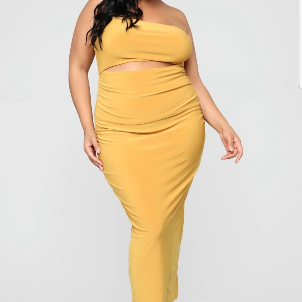 New Fashionnova Mustard Maxi